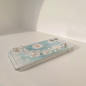 Coque motif aquarelle fleurs bleues Mayline – collier laser