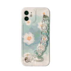 Coque Mayline fleurs bleues collier laser | Smarty