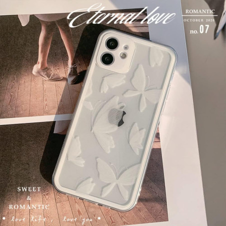 Case with White Butterfly Pattern Mayline