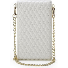Sac téléphone blanc ceinture fermoirs dorés | Smarty