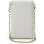 Sac de téléphone portable – Blanc avec ceinture et fermoirs dorés Sac de téléphone portable – Blanc avec ceinture et fermoirs dorés