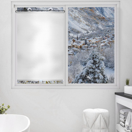Store enrouleur ECO effet pare-soleil – 58 x 125 cm Argenté