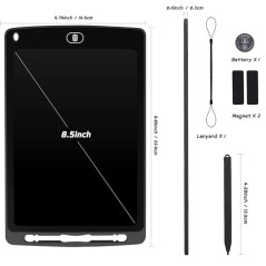 LCD writing tablet 8.5-inch black | Smarty
