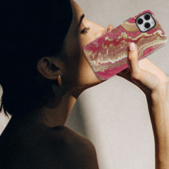 Coque Mayline marbrée rose pour iPhone | Smarty