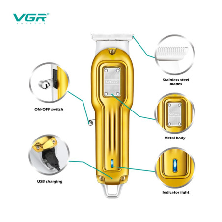 Tondeuse à cheveux électrique VGR V-919 – Or