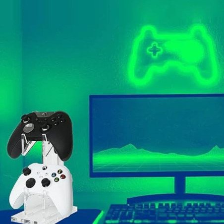 Support de contrôleur de jeu ECO en acrylique – Double rangement transparent