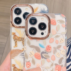 Coque iPhone Mayline Flower-03 saumon | Smarty