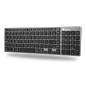 Bluetooth Keyboard AZERTY NGS – Rechargeable Black and Grey Bluetooth Keyboard AZERTY NGS – Rechargeable Black and Grey