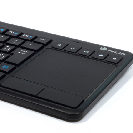 Clavier sans fil 2,4 GHz AZERTY NGS – pavé tactile Noir