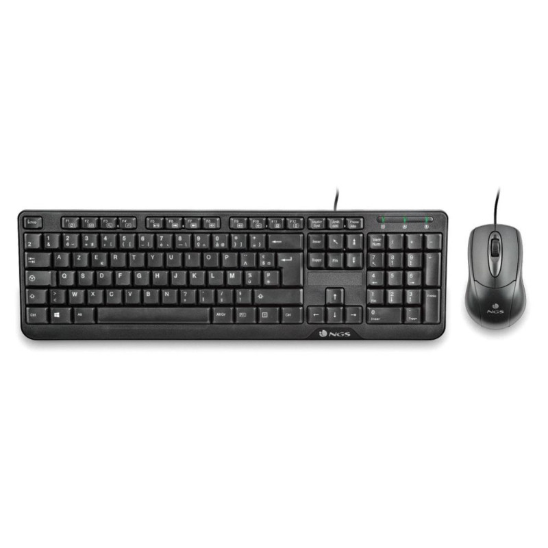 Ensemble clavier et souris filaires NGS COCOAKITFRENCH – AZERTY Noir