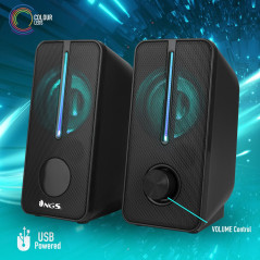 Speaker NGS USB RGB LED – 20 W Black