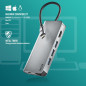 Adaptateur multiport NGS Wonder Dock 8 USB-C – 8-en-1 Gris