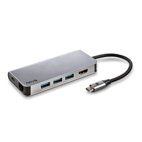 Adaptateur NGS Wonder Dock 8 USB-C Gris | Smarty