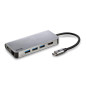 Adaptateur multiport NGS Wonder Dock 8 USB-C – 8-en-1 Gris