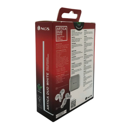 Bluetooth Earbuds NGS Artica Duo White – 2 Pairs White