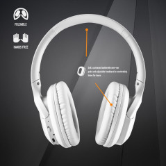 Casque NGS Artica Greed Blanc avec micro | Smarty