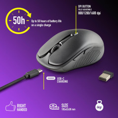 Souris NGS Evo Rust Black rechargeable | Smarty