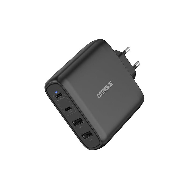 Wall charger OtterBox Standard USB-C PD GaN – 4 ports, 100W, Black Wall charger OtterBox Standard USB-C PD GaN – 4 ports, 100W, Black