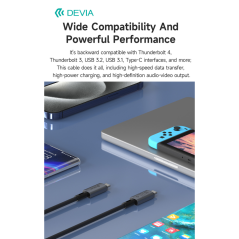 Devia USB4 USB-C cable 240W 40Gbps 1m | Smarty