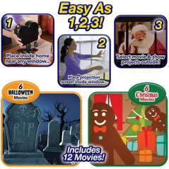 Decorative projector ECO – Christmas Halloween home black