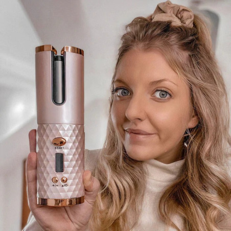 Automatic curling iron ECO – ceramic negative ion pink