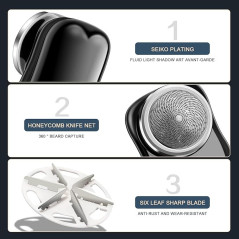 Silver ECO LCD mini shaver | Smarty Paris