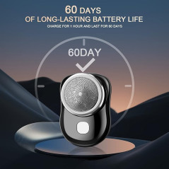 Silver ECO LCD mini shaver | Smarty Paris