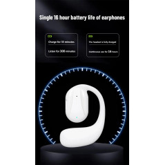 Oreillette Bluetooth gauche OWS YJ-77 Blanc