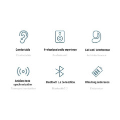 Oreillette Bluetooth gauche OWS YJ-77 Blanc