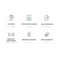 Oreillette Bluetooth gauche OWS YJ-77 ECO – Blanc Oreillette Bluetooth gauche OWS YJ-77 ECO – Blanc