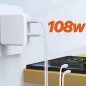 Wall Charger USB-C LinQ PD9080 – 108W white, 2m cable Wall Charger USB-C LinQ PD9080 – 108W white, 2m cable