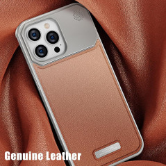 Brown Magnetic Aluminum Leather Case | Smarty