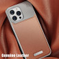 Magnetic Aluminum and Leather Case ECO – Brown, Built-In Fragrance