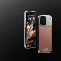 Brown Magnetic Aluminum Leather Case | Smarty