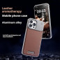Magnetic Aluminum and Leather Case ECO – Brown, Built-In Fragrance