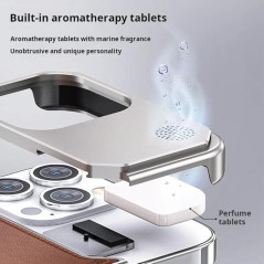 Brown Magnetic Aluminum Leather Case | Smarty