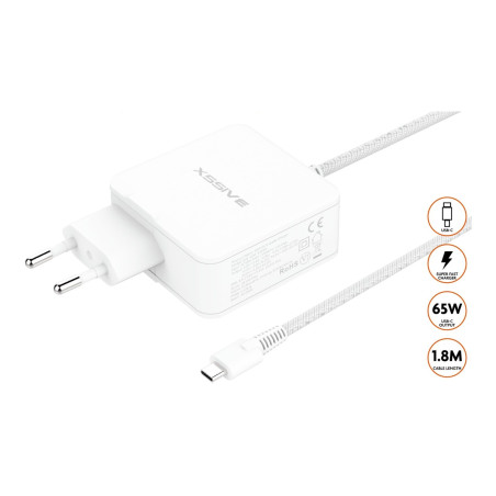 Chargeur USB-C XSSIVE 65W XSS-65W1.8MW Blanc