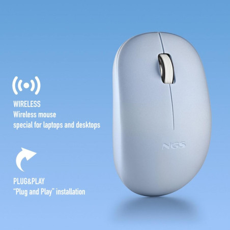 Souris sans fil NGS Fog Pro – 2,4 GHz, bleu