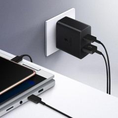 Samsung Chargeur secteur EP-TA220 – USB-C + USB 35W Noir
