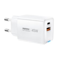 Chargeur secteur Remax CA05 – USB-C + USB GaN 45W