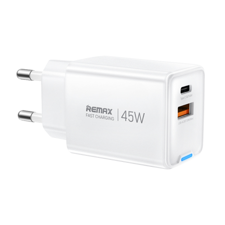 Chargeur secteur Remax CA05 – USB-C + USB GaN 45W