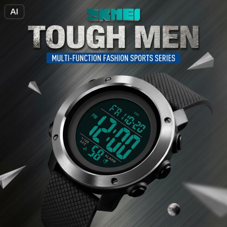 Sport Electronic Watch ECO – Dual Display, Black