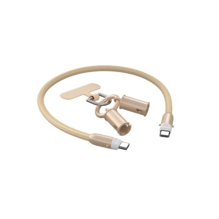 Câble lanière 2-en-1 USB-C vers Lightning Devia Extreme Speed – 27 W 0,3 m Noir