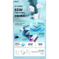 Chargeur REMAX Kiddy Series RP-U125 – 65W, USB + Type-C, blanc, prise EU Chargeur REMAX Kiddy Series RP-U125 – 65W, USB + Type-C, blanc, prise EU