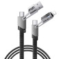 Câble 4-en-1 REMAX RC-C189 – USB/USB-C vers Lightning/USB-C 65W 1 m Noir