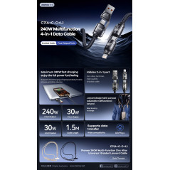 REMAX C7 240W 1.5m Tarnish Cable | Smarty