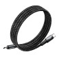 C-C/Lightning Cable REMAX CB07(C-C) – 65W Braided 1.2m Black