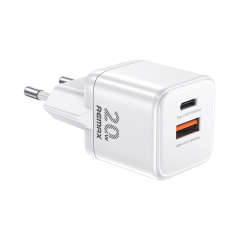 Chargeur REMAX Kings Series CA-18 – 20W USB-A + USB-C Blanc