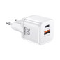 Chargeur REMAX Kings Series CA-18 – 20W USB-A + USB-C Blanc Chargeur REMAX Kings Series CA-18 – 20W USB-A + USB-C Blanc