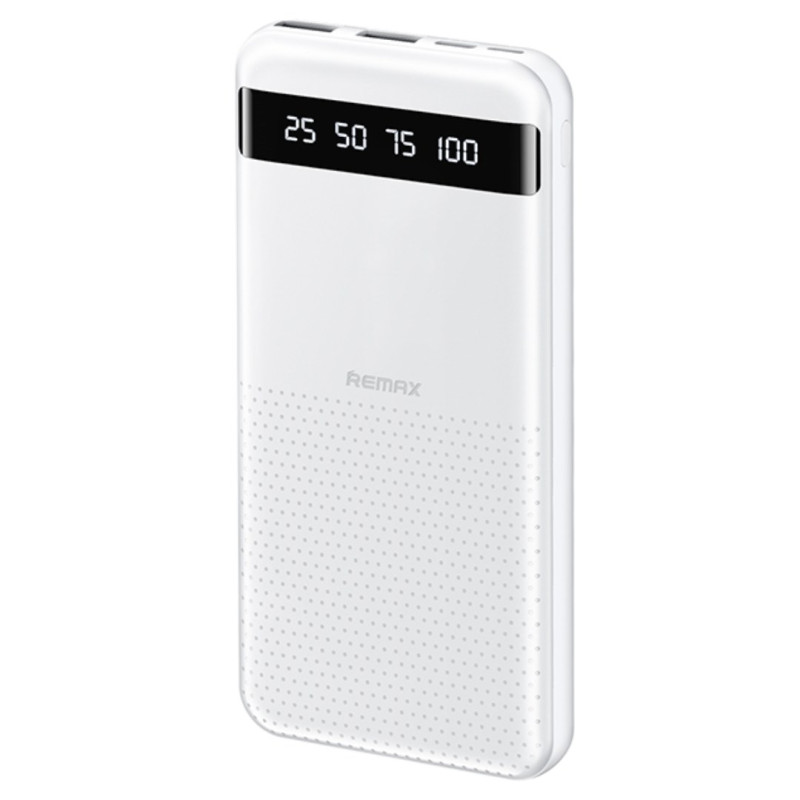 Batterie externe REMAX Hintom RPP-10 – 10 000 mAh 2 USB + USB-C Blanc